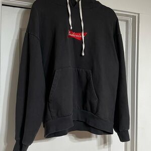 Budweiser Black Hoodie with Red Logo